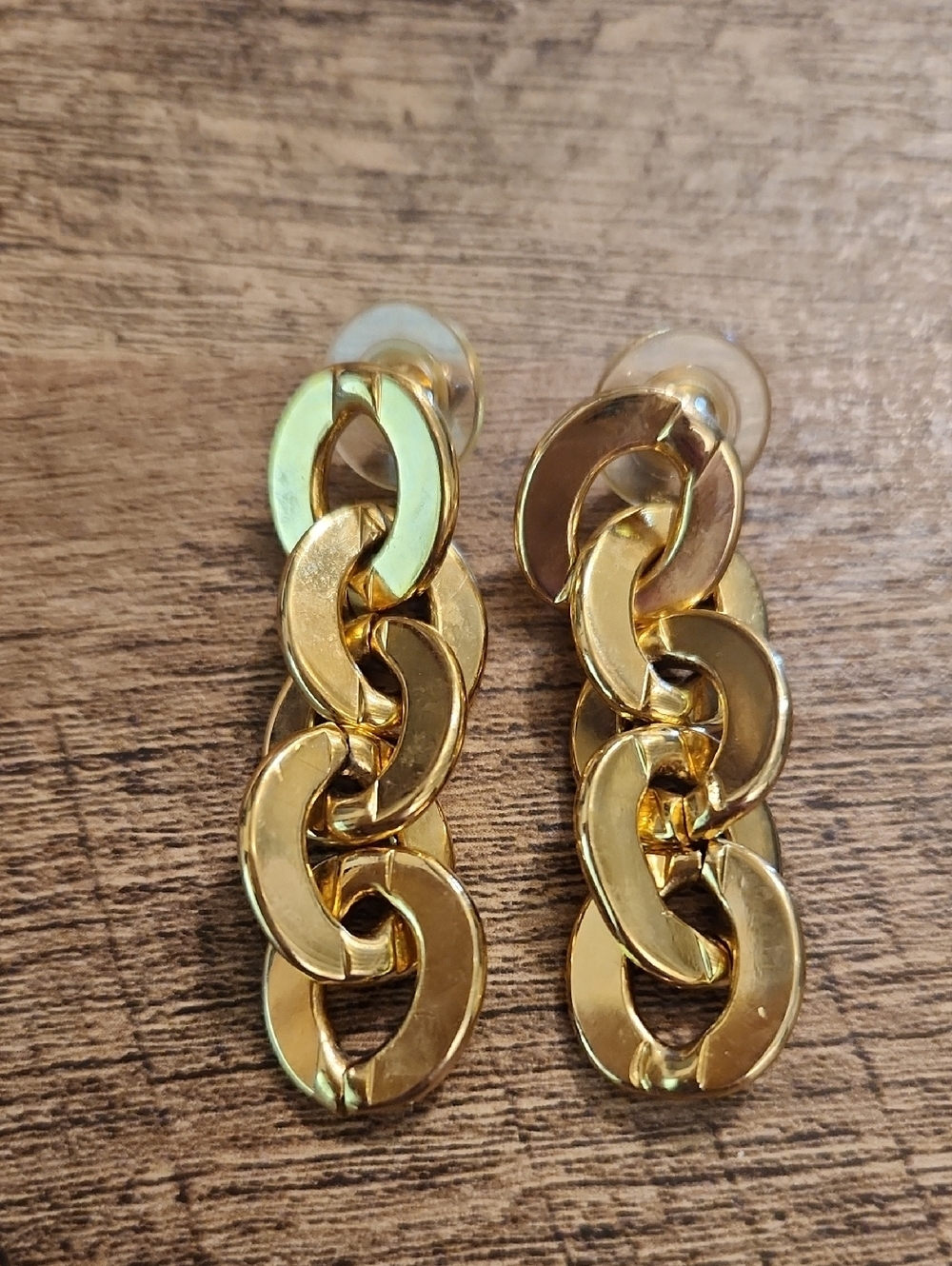 Goldtone Chain Link Drop Earrings